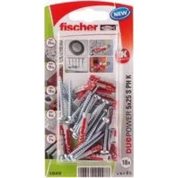 Fischer DuoPower 5 x 25 S PH K NV Bucha 25 mm 535478 1 conjunto (535478)