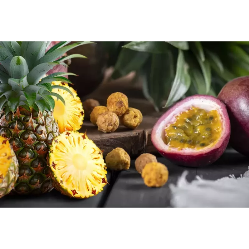 Eco fresh foods Bolas de ananás e maracujá desidratados 100 g