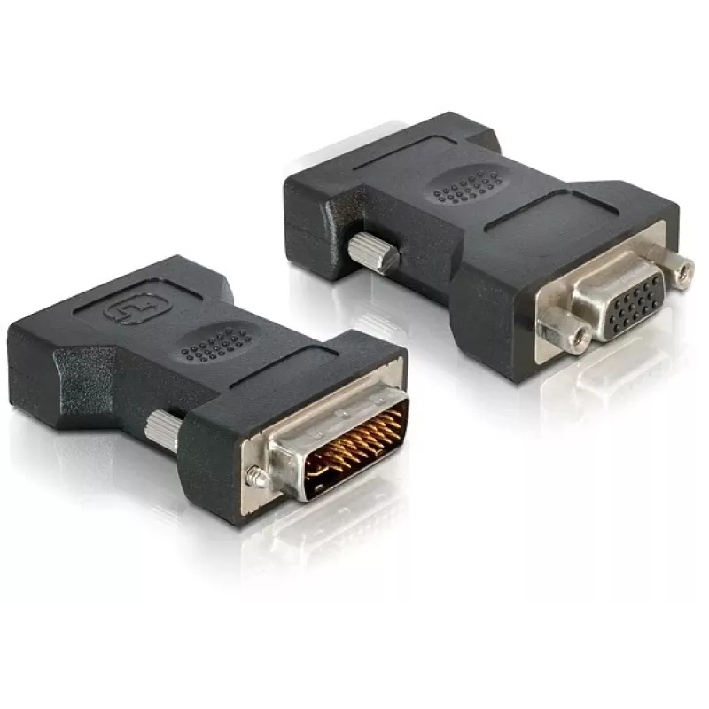 VGA 15 pinos conector fêmea para DVI 24+5 ficha DeLOCK 65016