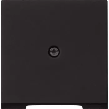 Placa de cobertura Gira cobertura preta para passagem de cabos modelo 0274005, preto