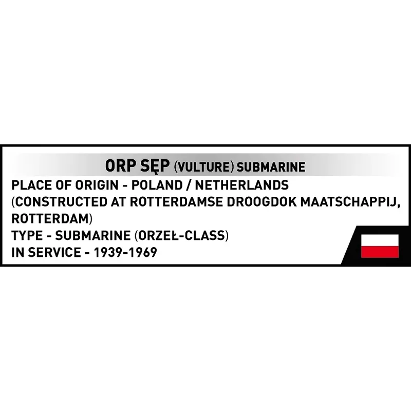 Maquete de plástico Cobi Submarino polaco ORP Sęp escala 1:300 (COBI-4856)