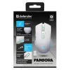 Rato gaming sem fios DEFENDER Pandora White – ambidestro, 3200 DPI, 6 botões, programável, ótico, USB