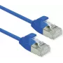 ROLINE DataCenter – Cabo de rede – RJ-45 (M) para RJ-45 (M) – 30 cm – U/FTP – CAT 6a – sem halogéneos, moldado, com proteção da patilha, flexível, 10 Gigabit Ethernet – Azul, Pantone 647C (21.15.3341)