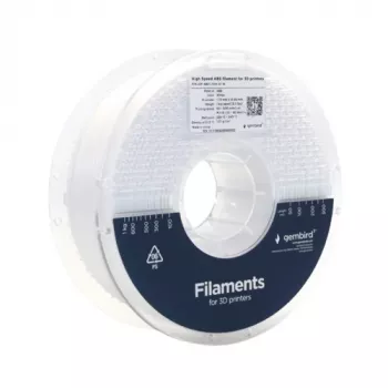 Filamento GEMBIRD ABS 1,75 mm 1 kg — branco, compatível com qualquer marca