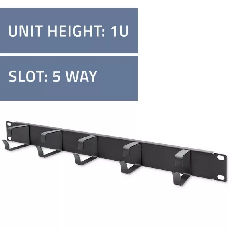 Gestor de cabos QOLTEC 54515 1U para racks de 19 polegadas