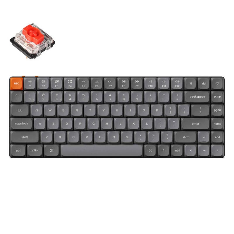 Teclado Keychron K3 Max universal USB RF sem fios Bluetooth cinzento 75%