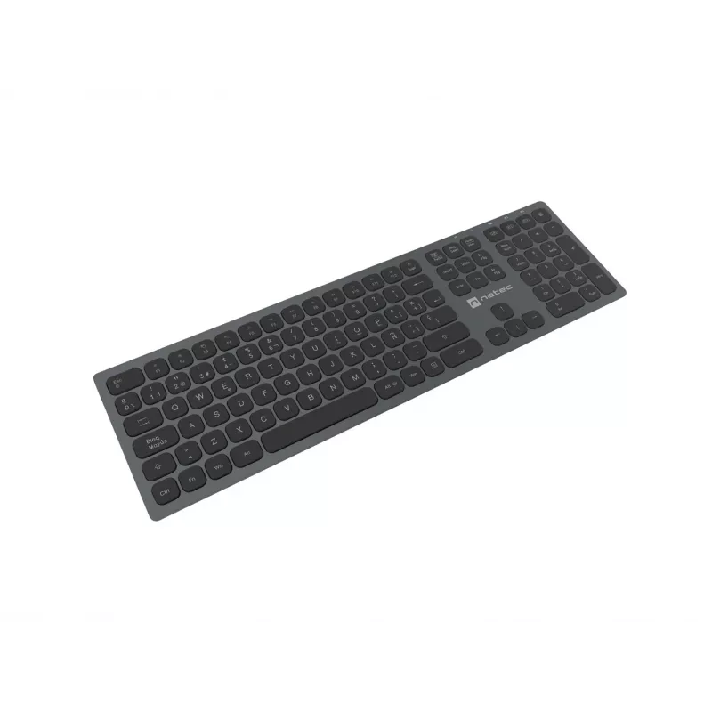 Teclado Universal NATEC NKL-1830 RF Wireless Bluetooth QWERTY Espanhol Preto Cinzento
