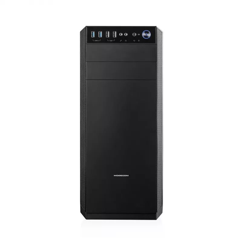 Caixa de PC MODECOM Oberon Pro Midi Tower, vidro temperado, microATX/ATX, 7 slots, GPU 395 mm, 2x3,5 polegadas + 3x2,5 polegadas baías, USB 3.2 Gen1