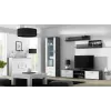 Cama Meble UNI aparador de sala de estar, cinzento/branco brilhante