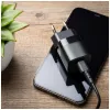 Carregador USB-C de viagem FIXED FIXC25M-C-BK, cabo fixo, 25 W, compacto