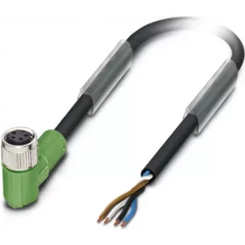 Cabo sensor/atuador Phoenix Contact M8 (90°) conector fêmea aberto 10,0 m (SAC-4P-10,0-PUR/M 8FR)