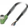 Cabo sensor/atuador Phoenix Contact M8 (90°) conector fêmea aberto 10,0 m (SAC-4P-10,0-PUR/M 8FR)