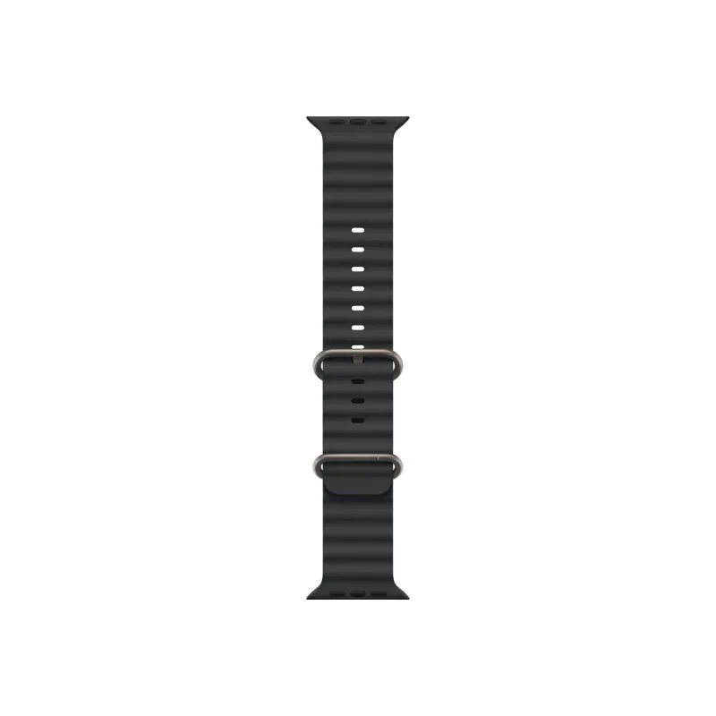Pulseira Ocean Preta 49 mm - Acabamento em titânio natural