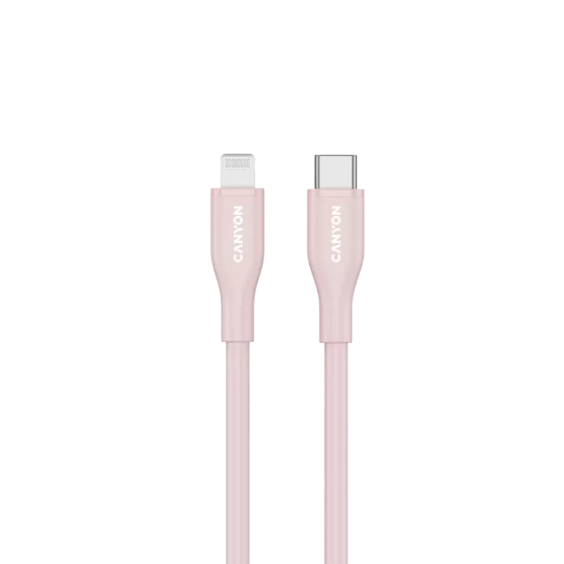 Cabo CANYON CLNM60 C-L 60W MFI 1m silicone rosa