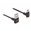 Cabo USB DeLOCK EASY-USB 2.0 ficha Type-A para ficha Type-C angular 0,2 m preto