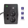 UPS Qoltec Monolith (fonte de alimentação ininterrupta) Dupla conversão (Online) 0,45 kVA 240 W 2 tomadas
