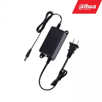 Fonte de alimentação DAHUA PFM320 para câmaras de vigilância, entrada 100–240 V, cabo de 0,5 m, preto, 45×104 mm