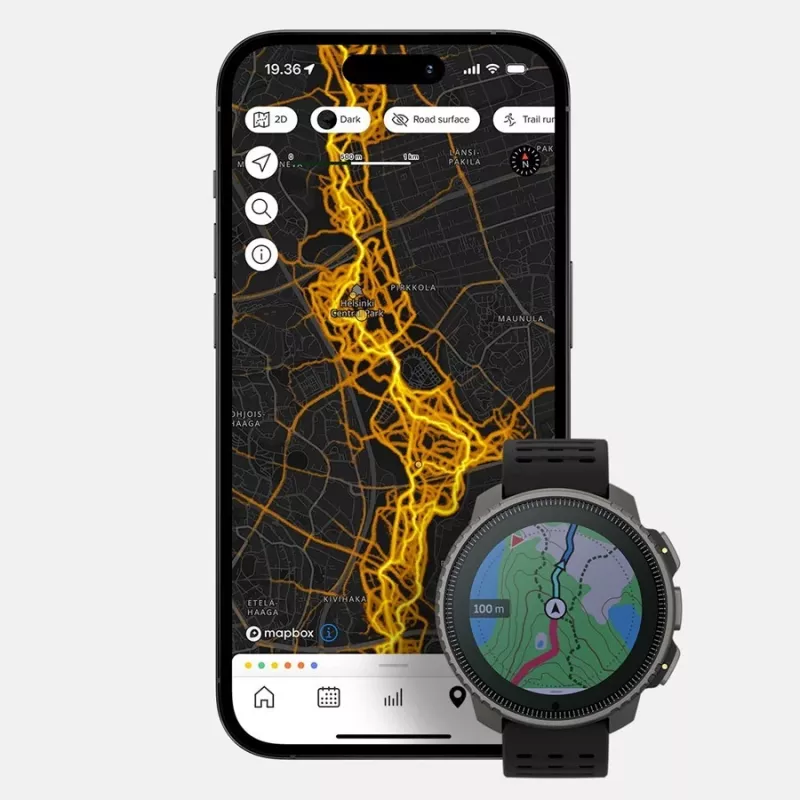 Suunto Vertical Solar 3,56 cm (1,4) matriz de pontos 49 mm 280 x 280 píxeis ecrã tátil preto GPS (satélite)