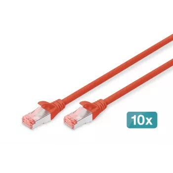Cabo de rede Digitus CAT 6 S/FTP RJ-45 5m Vermelho