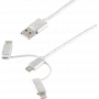 Cabo USB ShiverPeaks BS14-50067 1m USB A USB C/Micro-USB B/Lightning branco