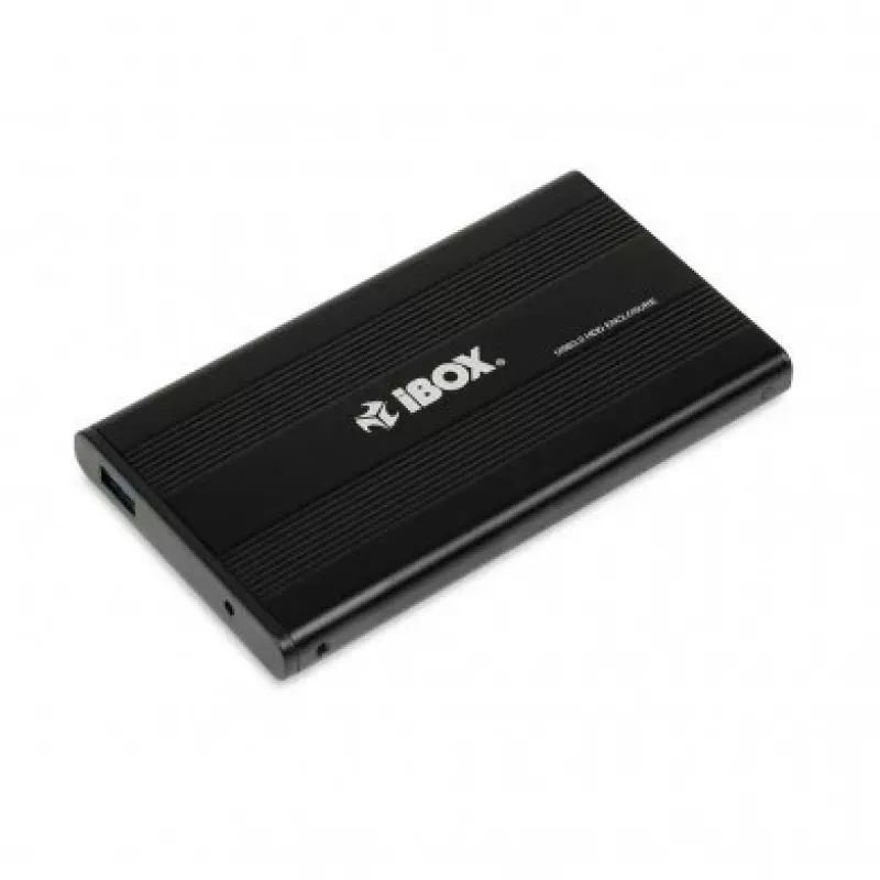 iBOX HD-02 caixa externa para discos SATA de 2,5 polegadas, USB 3.0, alumínio, preta