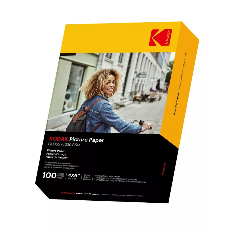 Papel fotográfico Kodak 230g 11.8 mil Glossy 4/6x100 (9891164)