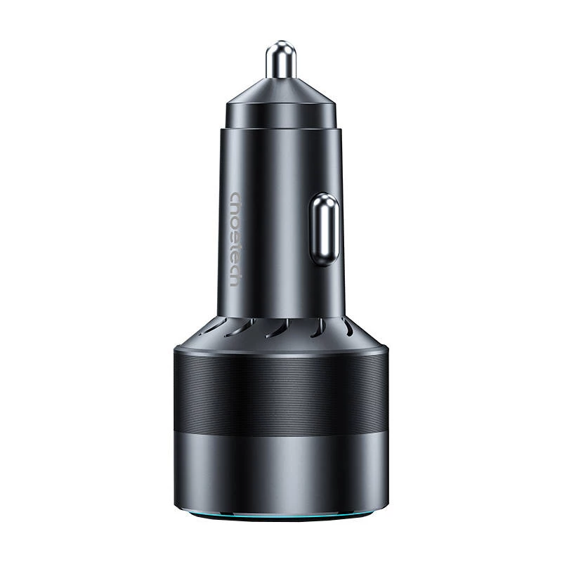 Carregador de automóvel Choetech TC0011 130W 2x USB C 1x USB A (preto)