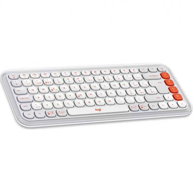 Logitech POP Icon Combo Bluetooth QWERTZ Suíço Laranja Branco Rato