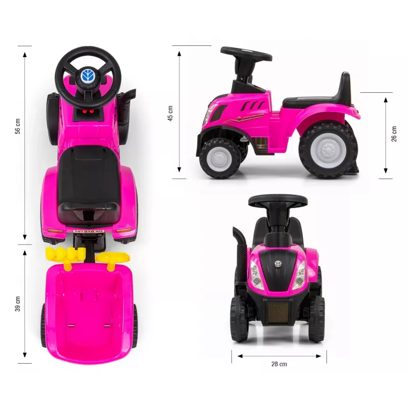 Veículo de deslizar milly mally T7 trator (rosa) veículo de deslizar para criança
