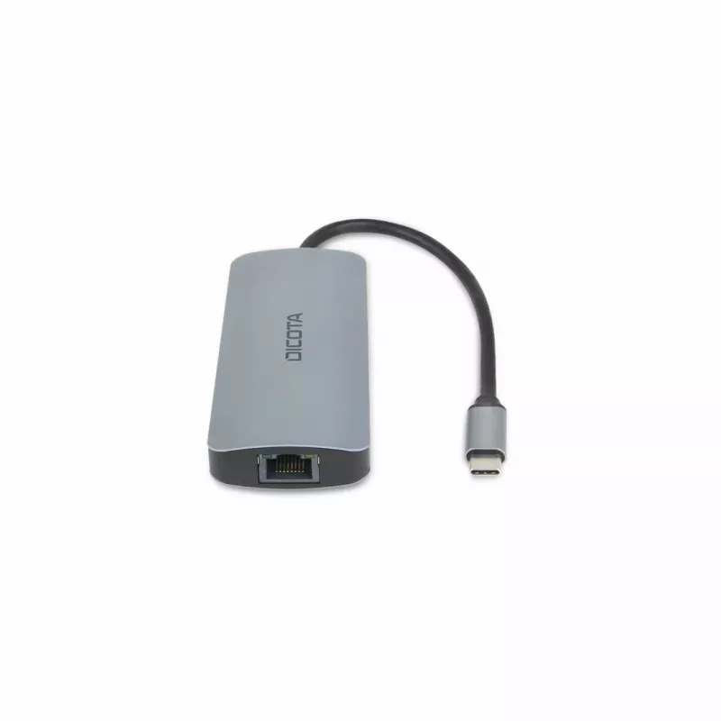 Dicota USB-C 8-in-1 Multi Hub 4K PD 100W prateado