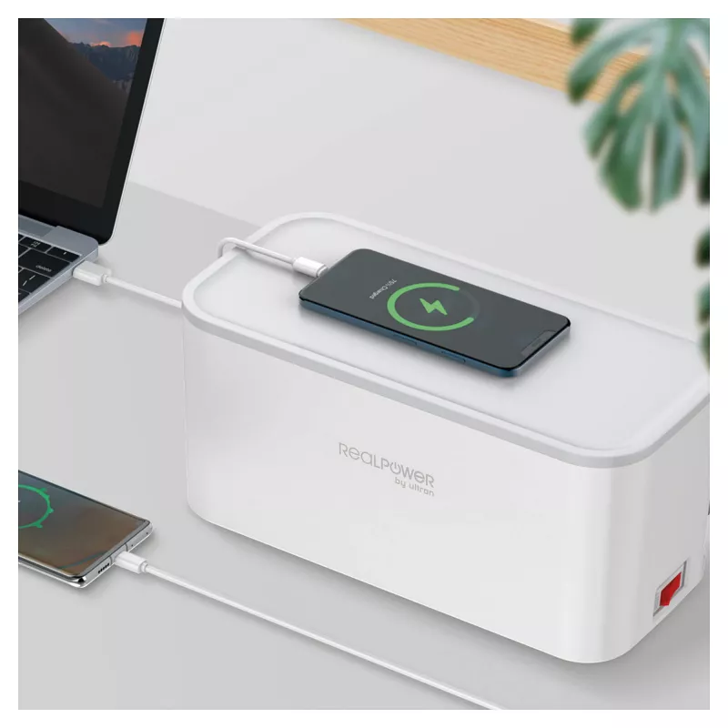 Extensão elétrica RealPower PowerBox 522 1,5 m 5 tomadas AC Interior Branco
