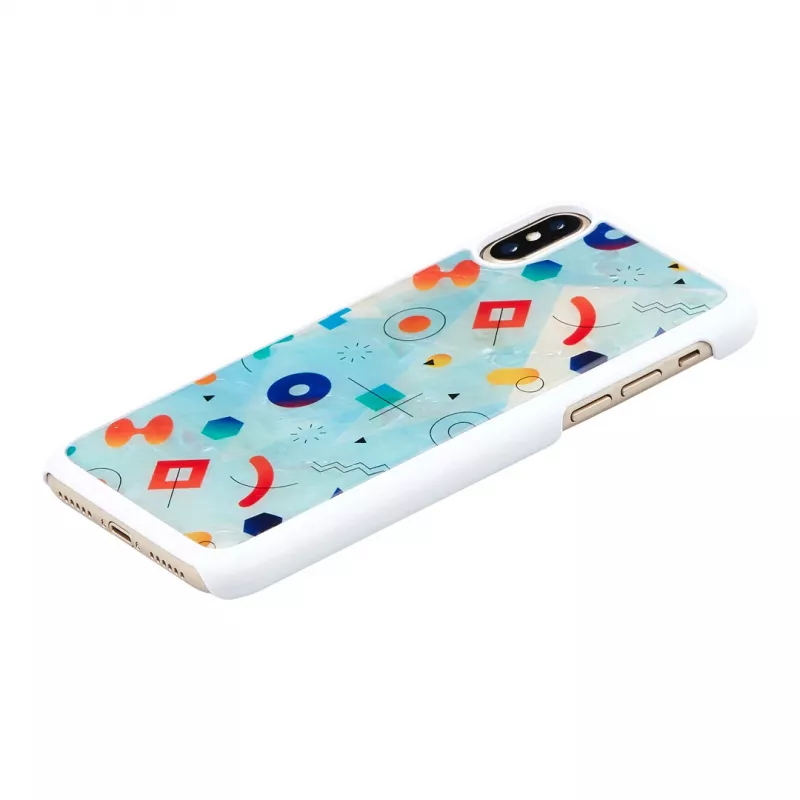 Capa para telemóvel iKins para iPhone XS / iPhone X S – branco poppin rock cobertura traseira de proteção