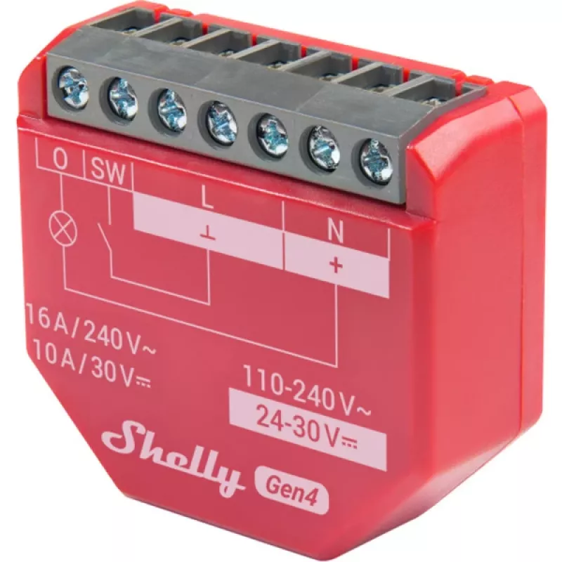 Shelly · Flush-Mount·1PM Gen4 pack de 2 · relé · máx 16A · 1 canal · função de medição · (Shelly_1PM_Gen4_2er)