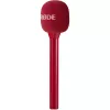 Microfone de entrevista portátil Rode Interview GO – vermelho (compacto, de mão, plug-and-play)