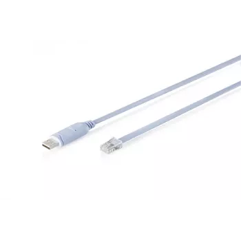 Cabo adaptador de consola DIGITUS USB 2.0 para RJ45 (chipset FTDI), USB-A macho para RJ-48, 180 cm, azul