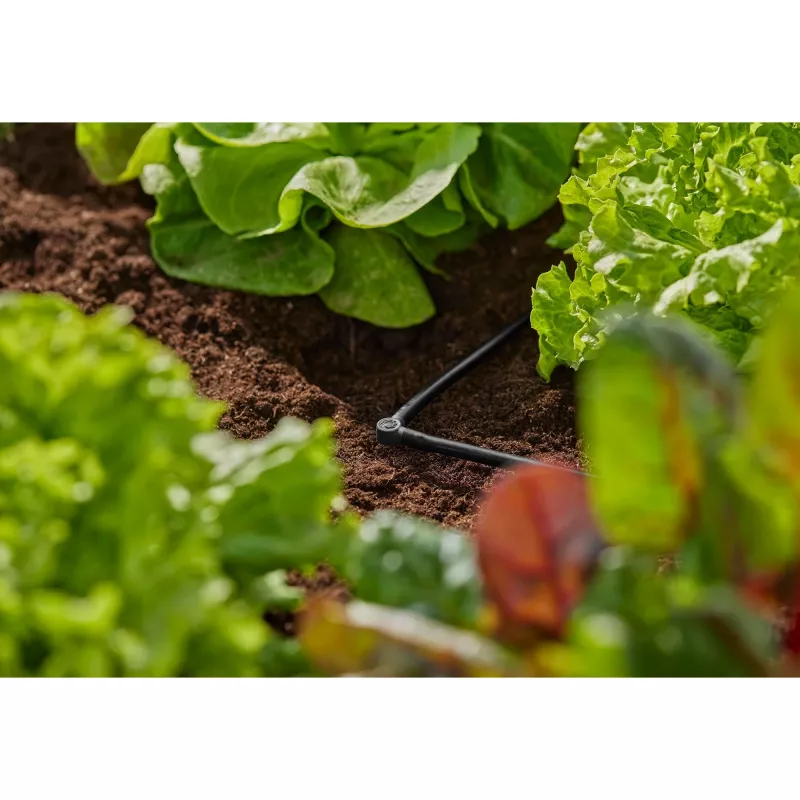 Conector Gardena peça em L sistema de rega gota a gota plástico