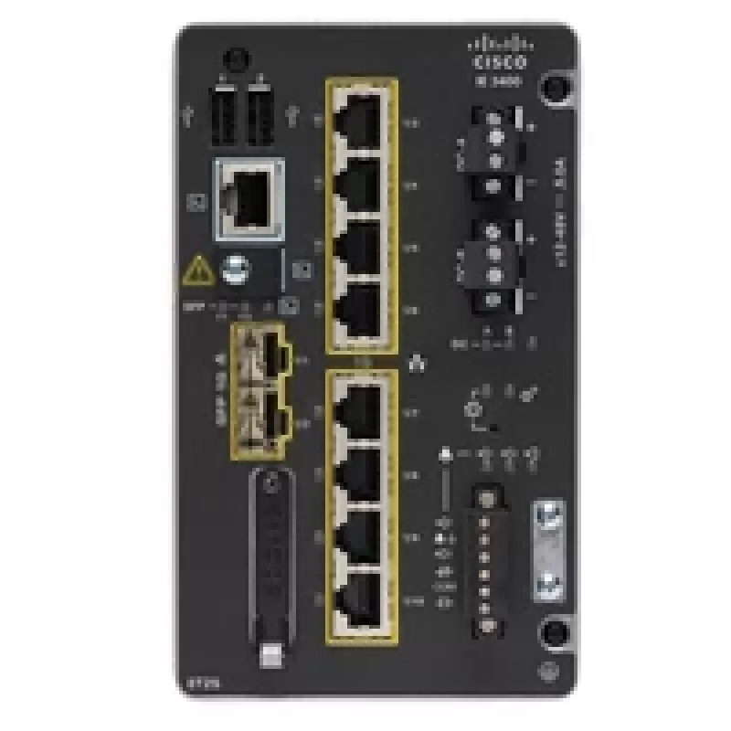 Switch gerido Cisco Catalyst IE3400 L2 8x Gigabit Ethernet 3x USB