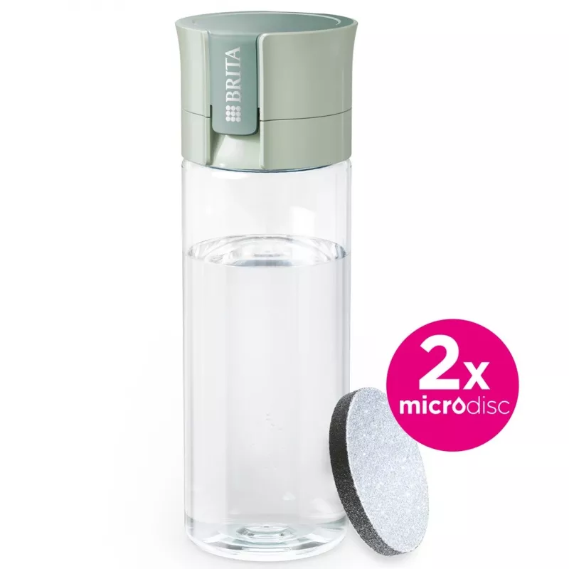 Garrafa de água reutilizável BRITA Fill&Go Vital 600 ml com filtro MicroDisc integrado, verde