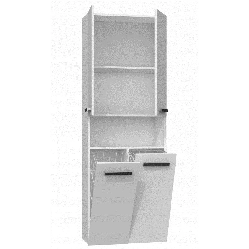 Armário de arrumação de casa de banho Topeshop NEL 2K DK branco