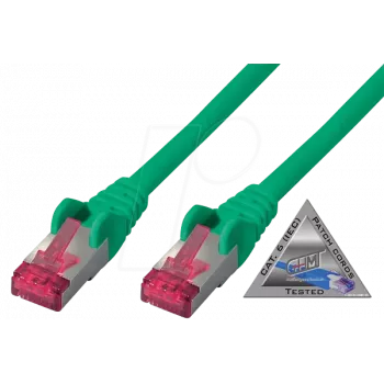 Cabo de rede ShiverPeaks BS75711-A1.5G verde 1,5 m Cat6a S/FTP