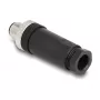 Conector M12 codificação A 3 pinos macho DeLOCK 60566 ligação por parafuso preto