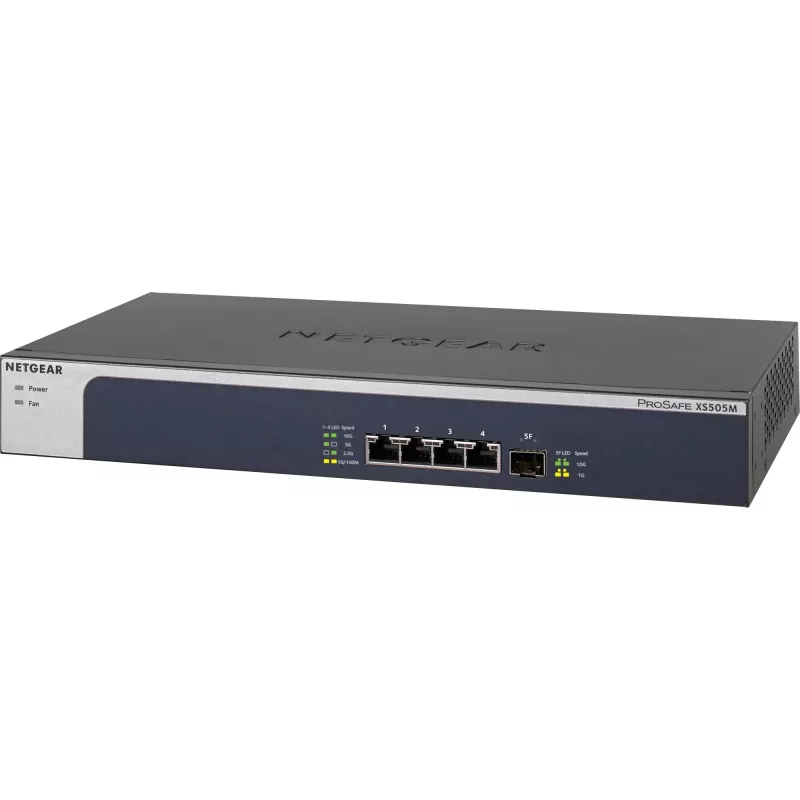 NETGEAR XS505M Não gerido 10G Ethernet (100/1000/10000) cinzento, prateado