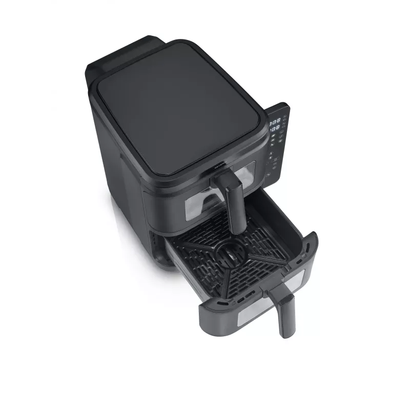 Fritadeira SEVERIN FR 2468 S-Fry Duo Stack 2-em-1 capacidade de cozedura, design de cesto duplo