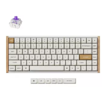 Teclado mecânico sem fios Keychron K2 Special Edition branco retroiluminação RGB, layout compacto 75%