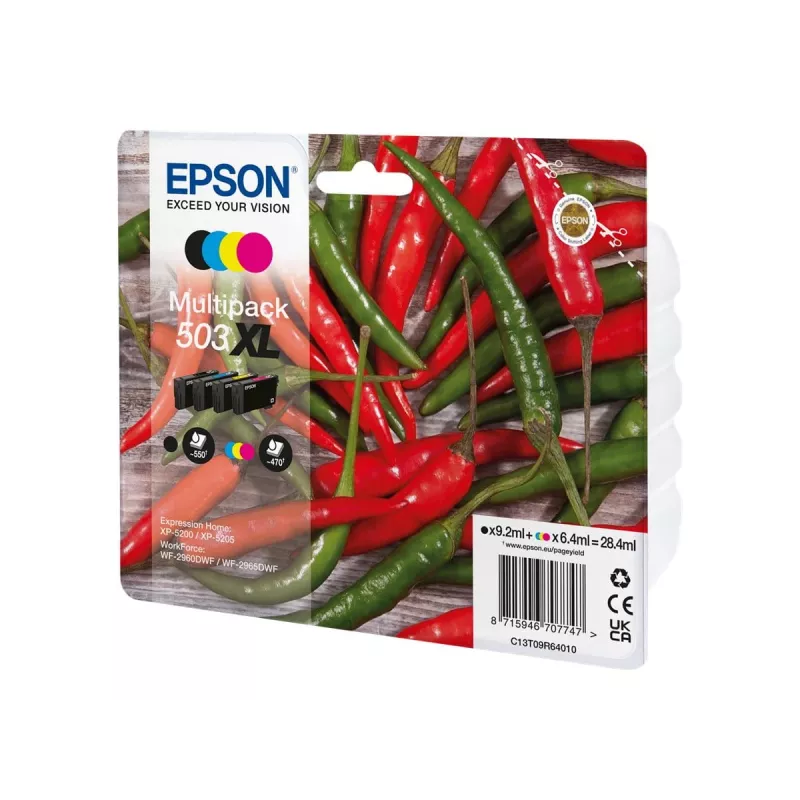 Tinteiro Epson 503XL 4 unid. original alto rendimento (XL) preto, ciano, magenta, amarelo
