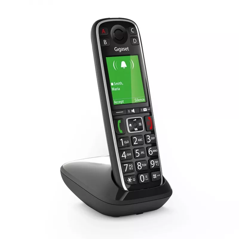 Telefone analógico/DECT Gigaset E720 com identificação de chamadas preto
