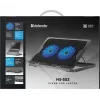 Base de arrefecimento para portátil DEFENDER NS-503 para portáteis até 43,2 cm (17 polegadas), 2 ventoinhas, alimentação USB, preta