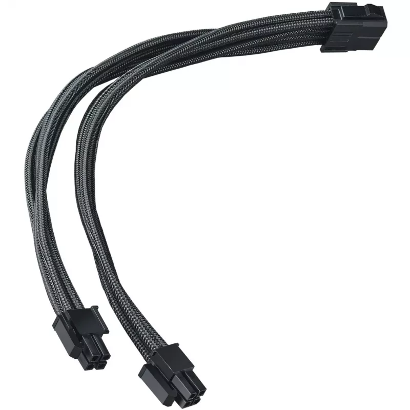 SilverStone SST-PP07E-EPS8B cabo de extensão EPS de 8 pinos para EPS/ATX de 4+4 pinos, 30 cm, preto
