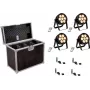 Conjunto de projetores LED EUROLITE 7C-7 Silent fino 4×7W RGBW