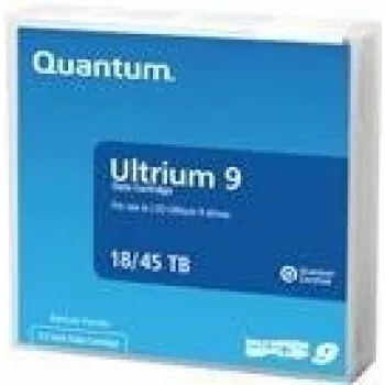 Quantum LTO Ultrium 9 - 18 TB / 45 TB - com etiqueta de código de barras (3-08364-10)